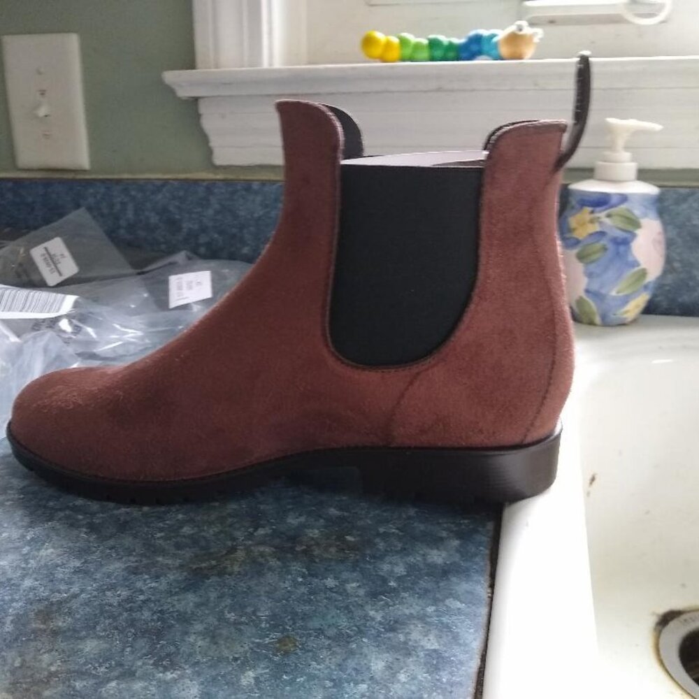 Brown Faux Suede Boots